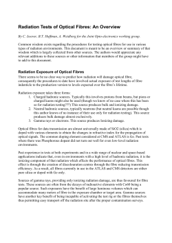 Radiation Tests of Optical Fibres: An Overview