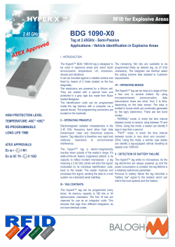 BDG 1090-X0 - Datasheet - Balogh technical center