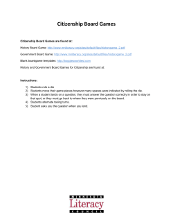 Instructions and Templates for Citizenship Board Games