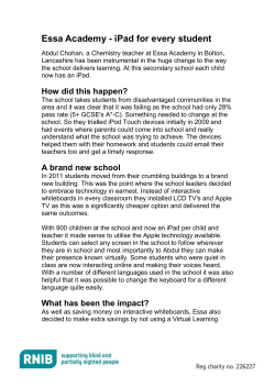 Essa Academy - iPad for every student