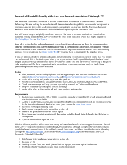 Economics Editorial Fellowship at the American Economic Association