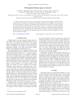 Self-organized Boolean game on networks