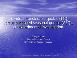 Private eller auksjonerte fiskekvoter