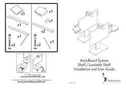 ActivBoard System Shelf / Lockable Shelf Installation and User Guide