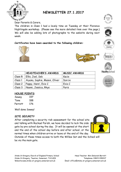 newsletter 27.1.2017