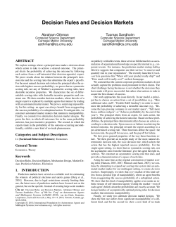 Decision Rules and Decision Markets