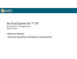An End-Game for T-TIP - American Association of Exporters and