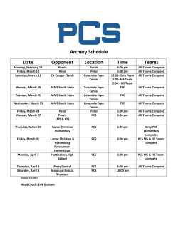 Archery Schedule Date Opponent Location Time Teams