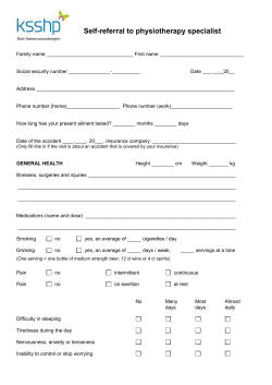 Self-referral to physiotherapy specialist - Keski