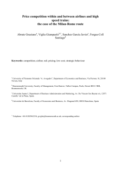 Price competition within and between airlines and high speed trains