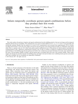 Infants temporally coordinate gesture
