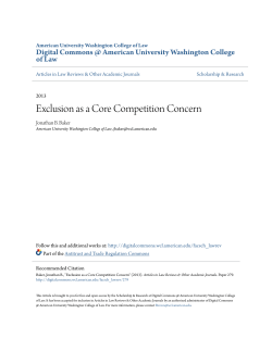 Exclusion as a Core Competition Concern