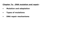 DNA mutation and DNA repair