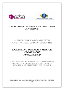 enhancing disability services programme final round