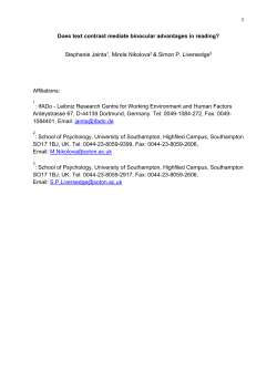 Does text contrast mediate binocular advantages in reading?