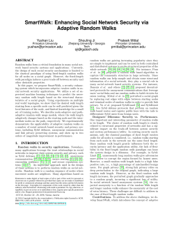 SmartWalk: Enhancing Social Network Security via Adaptive