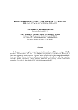 Transport Properties of Molten-salt Reactor Fuel Mixtures: The Case