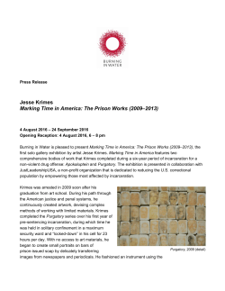 Jesse Krimes Marking Time in America: The Prison Works (2009