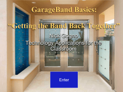 to see the GarageBand Tutorial