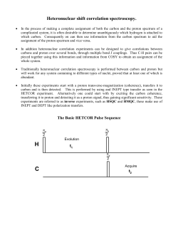 Heteronuclear shift correlation spectroscopy