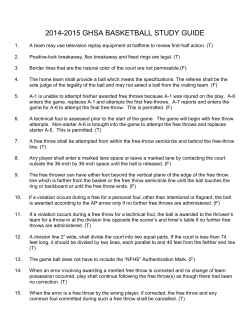 2007-08 GHSA BASKETBALL RULES STUDY GUIDE