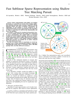 Fast Sublinear Sparse Representation using Shallow Tree