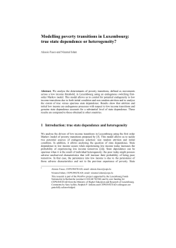 Modelling poverty transitions in Luxembourg: true state dependence