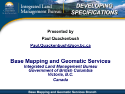 Base Mapping and Geomatic Services