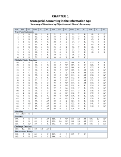 Managerial Accounting in the Information Age