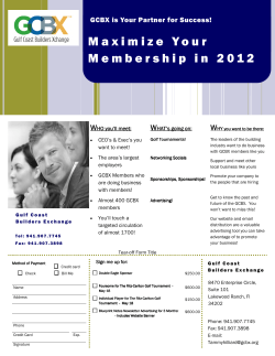 Maximize Your Membership in 2012