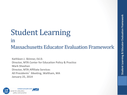 Student Goal Power Point - Brookline Educators Union