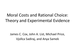 Moral Costs and Rational Choice: Theory and Experimental Evidence