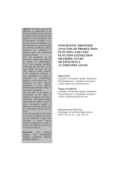 stochastic frontier analysis of production function and cost function