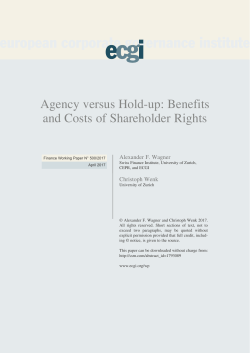 Agency versus Hold-up: Benefits and Costs of Shareholder Rights