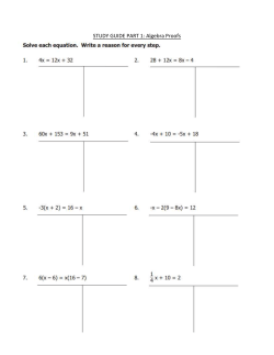 STUDY GUIDE PART 4: Skills Practice