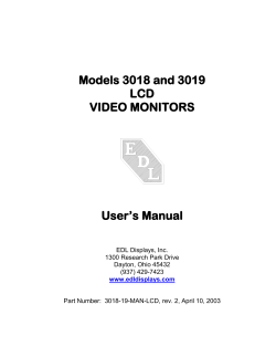 EDL 3018 User`s Manual