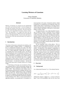 Learning Mixtures of Gaussians