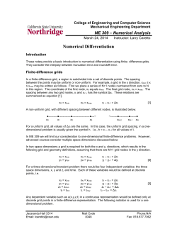 Numerical Differentiation