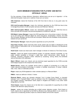 ecb`s minimum standards for players` and match officials` areas