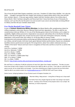 Free Marlin Baseball Game Tickets