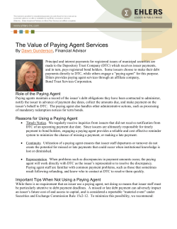 The Value of Paying Agent Services - Ehlers