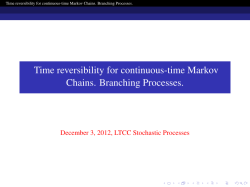 Time reversibility for continuous-time Markov Chains
