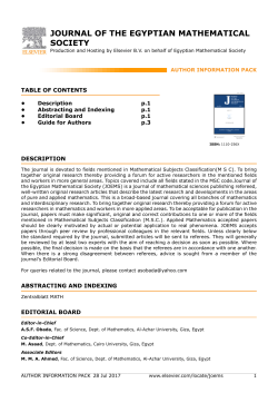 journal of the egyptian mathematical society