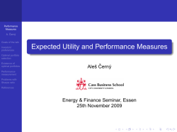Expected Utility and Performance Measures