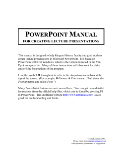 Powerpoint manual