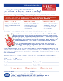 How to Purchase a NJIT Laundry Card