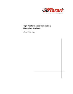 High-Performance Computing Algorithm Analysis