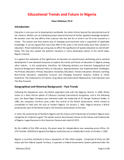 Educational Trends and Future in Nigeria