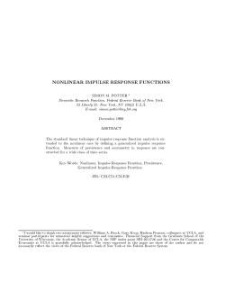 Nonlinear Impulse Response Functions