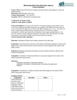 School-wide Positive Behavior Interventions